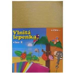 E-Welle karton 260 g 34,5 x 24,5 cm egyenes-arany 10 lapos