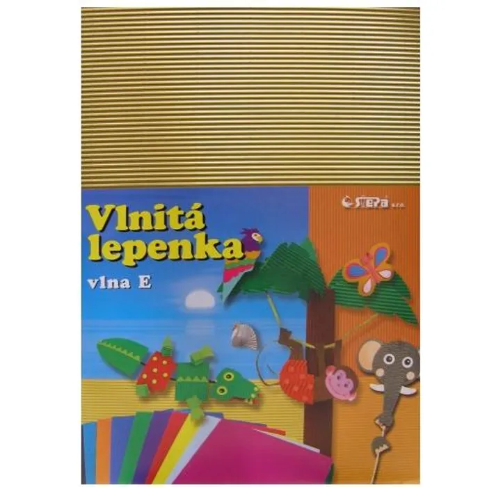 Termék főképe Lepenka E-Welle 260g 34,5 x 24,5cm rovná-zlatá 10 listů