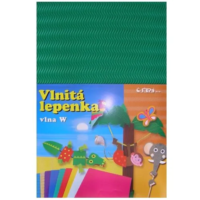 Termék főképe Lepenka W-Welle 260g 34,5 x 24,5cm zvlněná-zelená 10 listů
