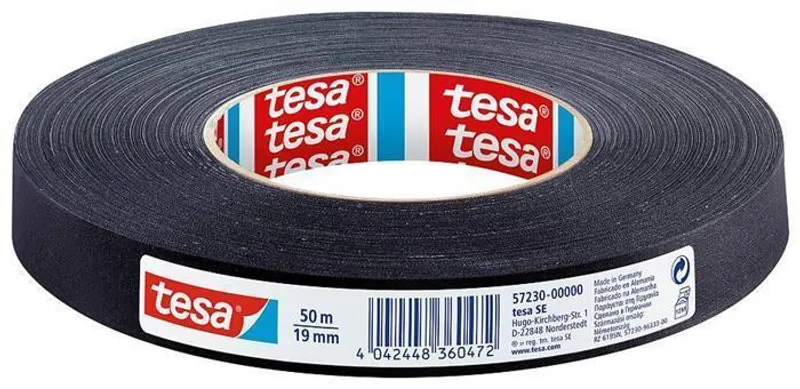 Termék főképe Lepicí páska "Extra Power 57230", černá, zpevněná textilem, 19 mm x 50 m, TESA