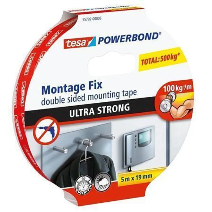 Termék főképe Lepicí páska "Powerbond 55792", oboustranná, extra silná, 19 mm x 5 m, TESA