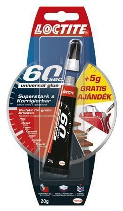 Termék főképe Lepidlo "Loctite 60 sec.", 20 g, univerzální, HENKEL