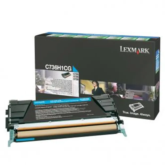 Termék főképe Lexmark originální toner C736H1CG, cyan, 10000str., high capacity, return, Lexmark C736,