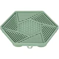Lick'n'Snack HEXAGON tapadókorongokkal - szőnyeg lassú etetéshez, 17 cm, TPR/műanyag, zöld