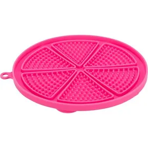 Lick'n'Snack CIRCLE tapadókorongokkal - szőnyeg lassú etetéshez, 18 cm, TPR/műanyag, rózsaszín