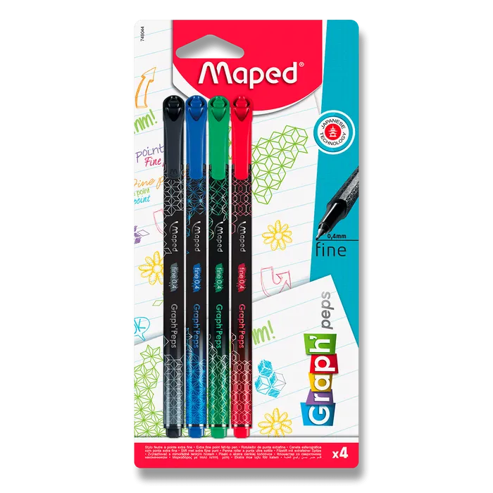 Termék főképe Liner Maped Graph´Peps Deco 4 ks, základní barvy