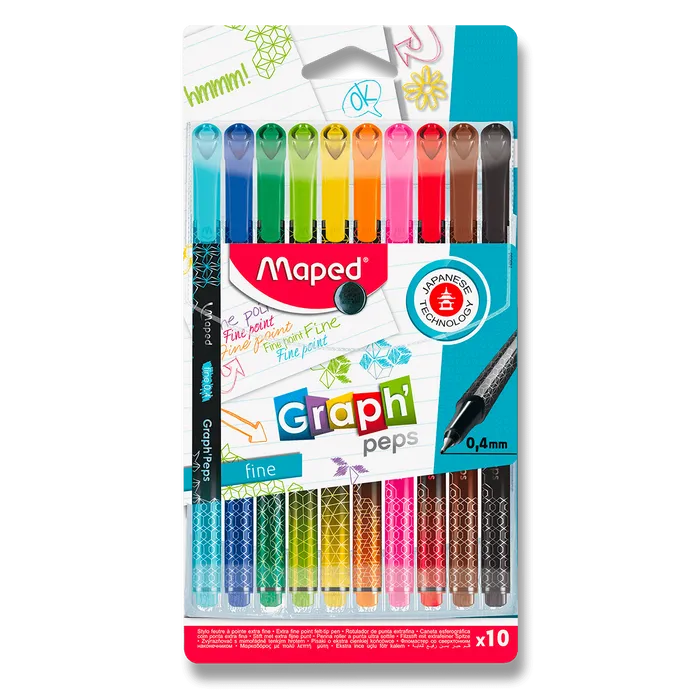 Termék főképe Liner Maped Graph´Peps Deco sada 10 barev