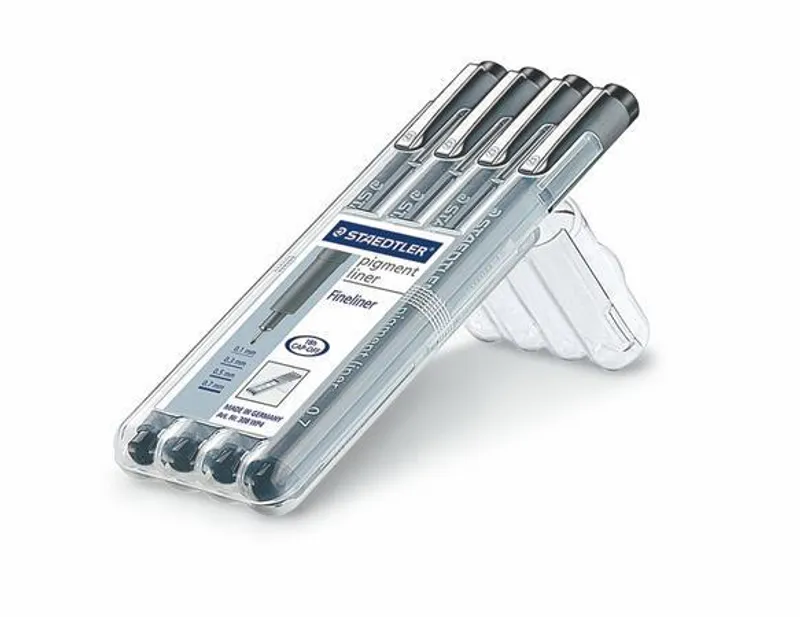 Termék főképe Liner "Pigment Liner", sada, černá, STAEDTLER