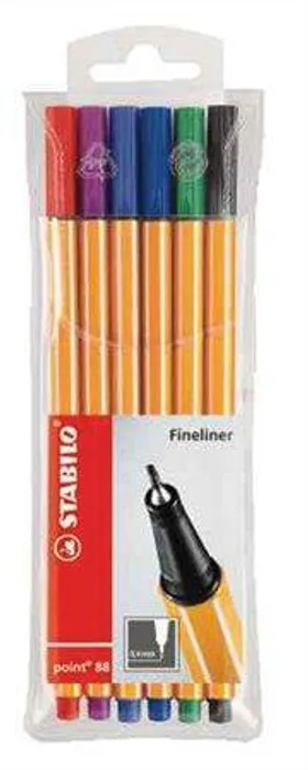 Termék főképe Liner "Point 88", 6 barev, 0,4mm, STABILO