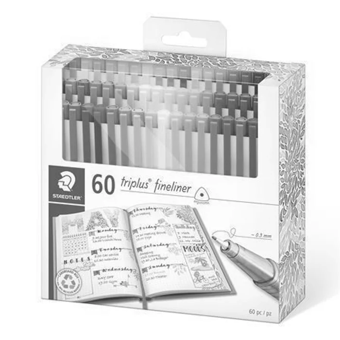 Termék főképe Linery "Triplus 334", sada 60 barev, 0,3 mm, STAEDTLER