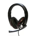 Logó fejhallgató HL-01, fejhallgató mikrofonnal, hangerőszabályzó, fekete, USB