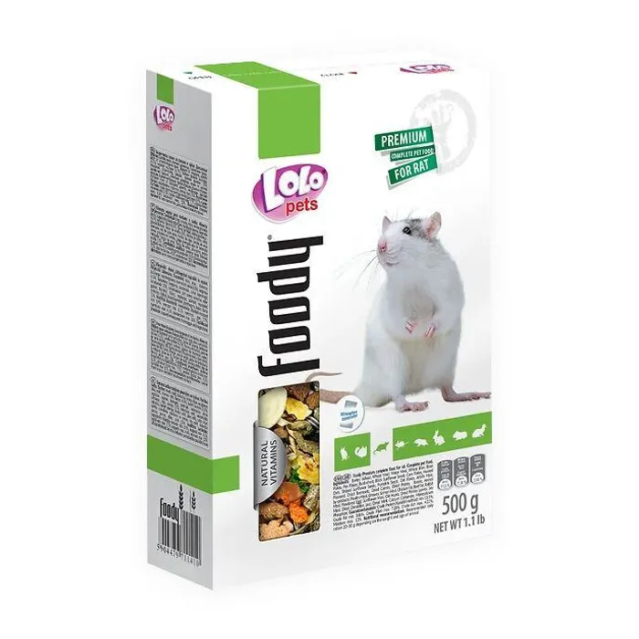 Termék főképe LOLO BASIC kompletní krmivo pro potkany 500 g krabička