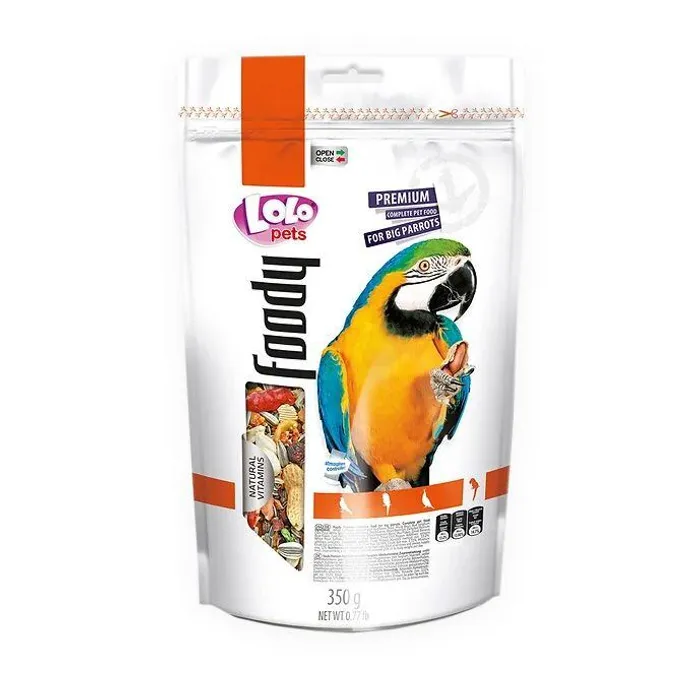 Termék főképe LOLO BASIC kompletní krmivo pro velké papoušky 350 g Doypack