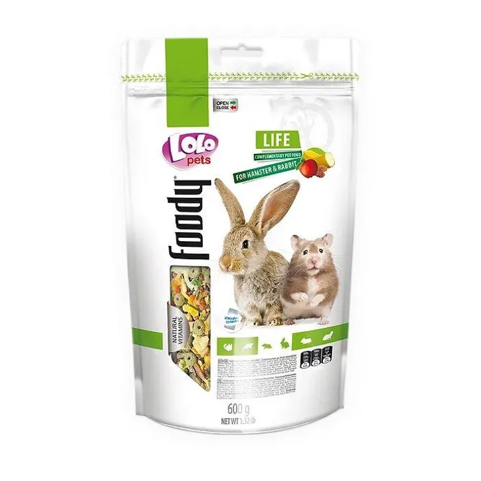 Termék főképe LOLO BASIC ovocné krmivo pro králíky a křečky 600g Doypack