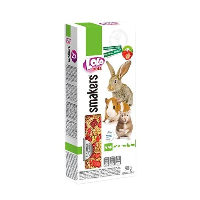 Termék főképe LOLO SMAKERS 2 klasy jahodové pro hlodavce 90 g