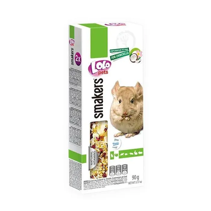 Termék főképe LOLO SMAKERS 2 klasy kokos a lístky růže pro činčily 90 g