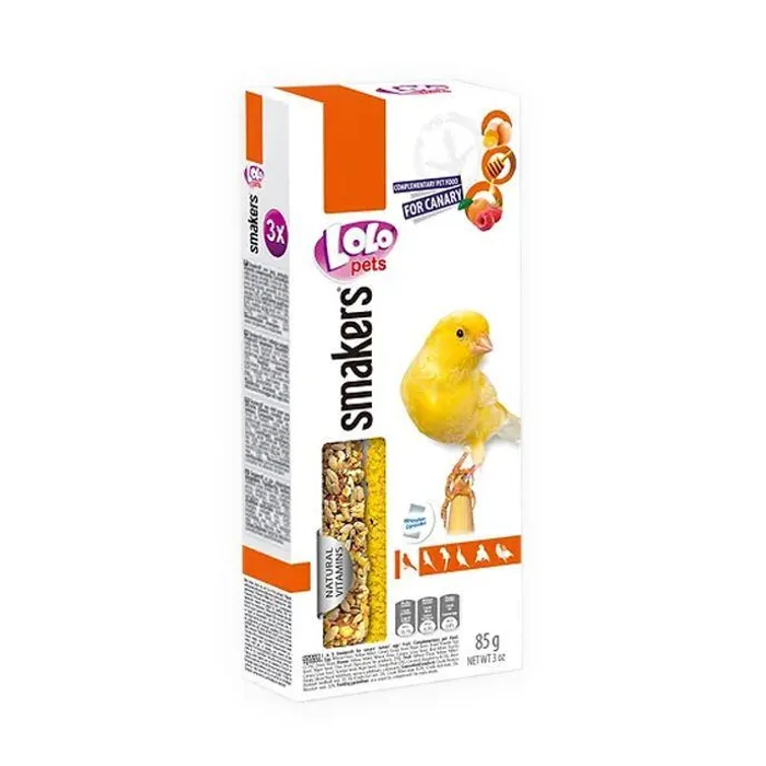Termék főképe LOLO SMAKERS MIX 3 klasy mix (ovoce,med,vejce) kanár 85 g