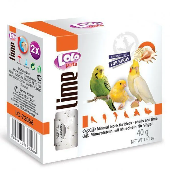 Termék főképe LOLOpets LIME minerální kámen s mušlemi pro ptáky 40 g