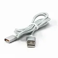 USB mágneses kábel (2.0), USB A M- Mágneses vég, 1m, ezüst