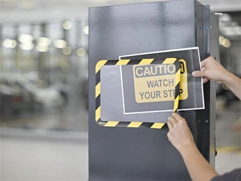 Termék főképe Magnetický obal "Magneto Safety", červená-bílá, samolepící, A4, TARIFOLD [2 ks]