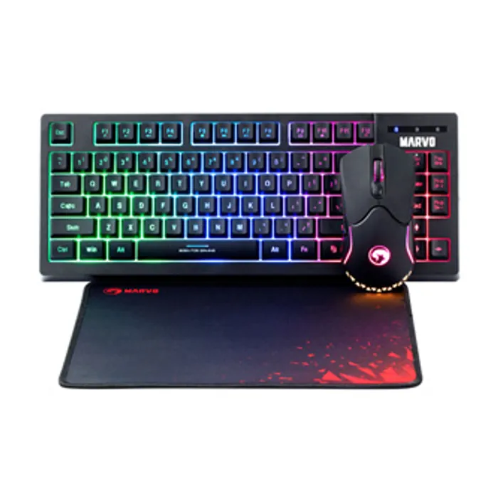 Termék főképe Marvo CM310 EN, RGB sada klávesnice s herní myší a podložkou, US, herní, membránová typ d