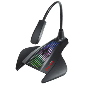 Marvo, játék mikrofon MIC-01, mikrofon, hangerőszabályzó nélkül, fekete, RGB háttérvilágítás