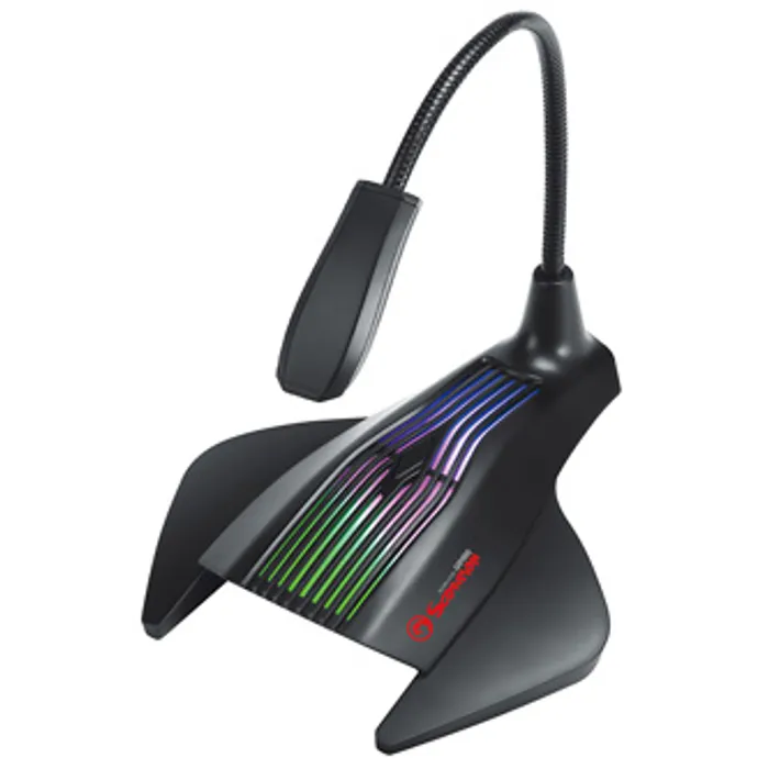 Termék főképe Marvo, herní mikrofon MIC-01, mikrofon, bez regulace hlasitosti, černý, RGB podsvícený