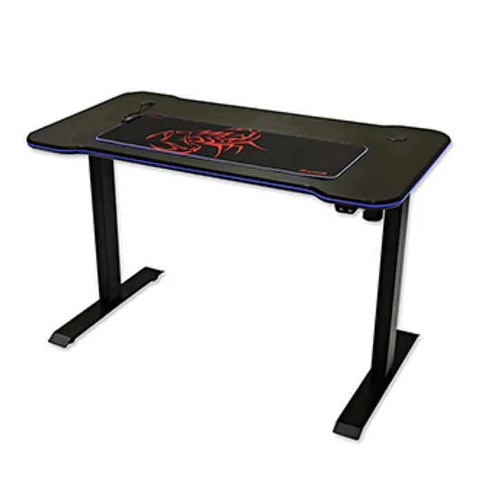 Termék főképe Marvo Herní stůl DE-03 PRO 120 x 66 cm, 71-121 cm, elektricky nastavitelná výška, podsvíc