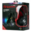 Marvo HG9015G, fejhallgató mikrofonnal, hangerőszabályzó, fekete, USB