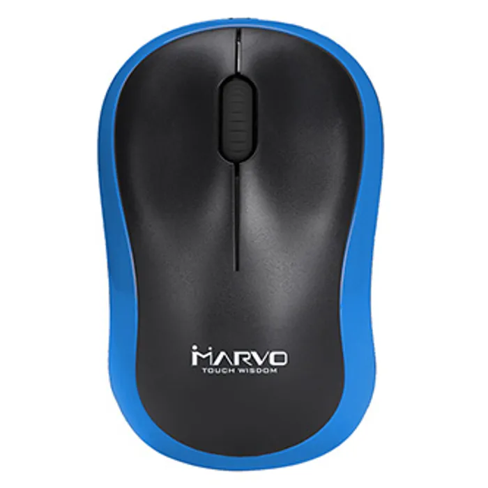 Termék főképe Marvo Myš DWM100BL, 1000DPI, 2.4 [GHz], optika, 3tl., 1 kolečko, bezdrátová, černo-modrá,