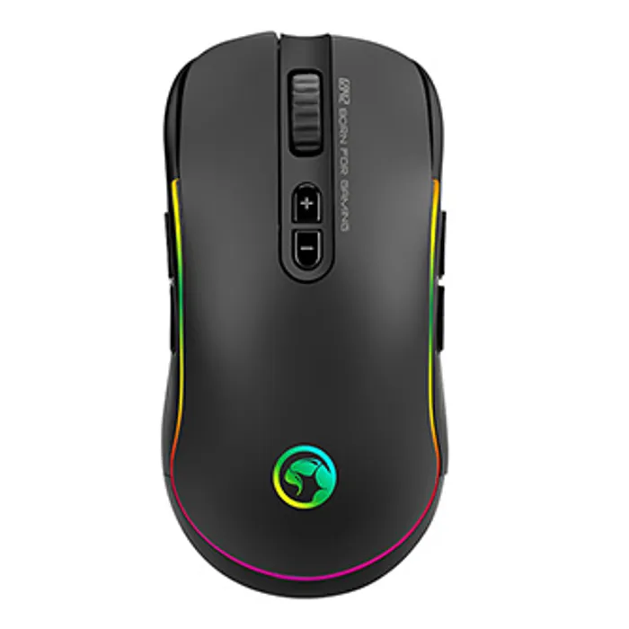 Termék főképe Marvo Myš G942, 10000DPI, optika, 10tl., 1 kolečko, drátová USB, černá, herní, RGB podsví