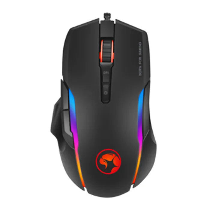 Termék főképe Marvo Myš G945, 10000DPI, optika, 9tl., 1 kolečko, drátová USB, černá, herní, RGB podsvíc
