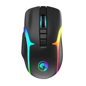Marvo Mouse M729W, 4800DPI, 2,4 [GHz], optika, 7 tl., vezeték nélküli, fekete, 1 db beépített akkumulátor