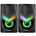 Marvo hangszórók SG-118, 2.0, 6W, fekete, hangerőszabályzó, játék, 150Hz-20kHz, RGB p