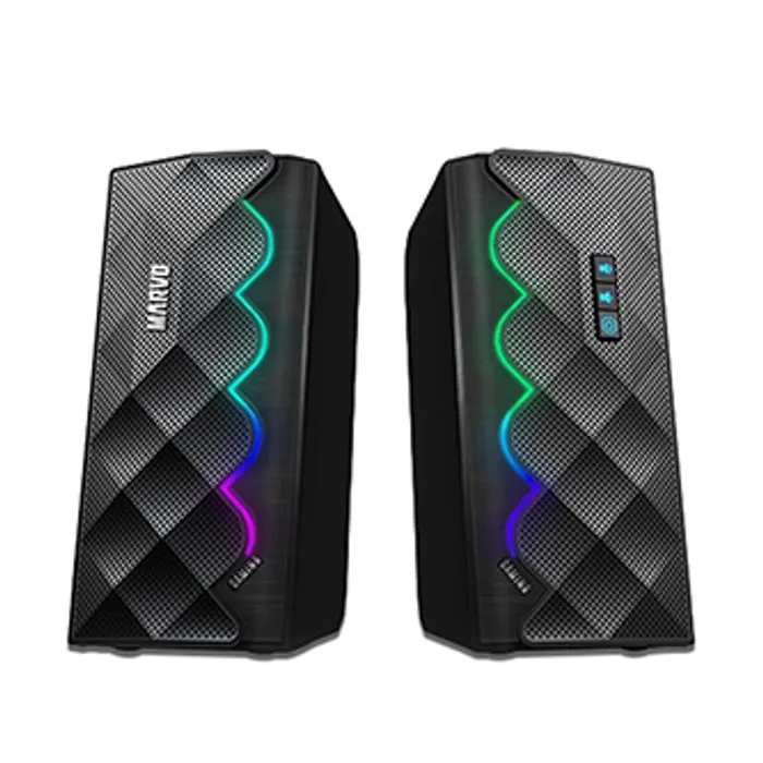 Termék főképe Marvo reproduktory SG-269, 2.0, 6W, černé, regulace hlasitosti, herní, 160Hz-20kHz, RGB p