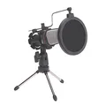 Marvo, streaming mikrofon MIC-02, hangerőszabályzó nélkül, fekete, állvánnyal