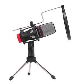 Marvo, streaming mikrofon MIC-02, hangerőszabályzó nélkül, fekete, állvánnyal