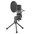 Marvo, streaming mikrofon MIC-03, mikrofon, hangerőszabályzó nélkül, fekete, 270°-os elforgatással