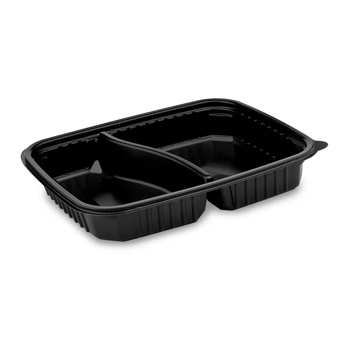 Termék főképe Menu mísa 2dílná černá do mikrovl. trouby 1200 ml, L 25x18,5 x 4 cm (PP) [50 ks]