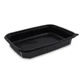 Mikrózható tál (PP) fekete `L` 250 x 185 x 40 mm 1200ml [50 db]