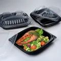 Következő termékkép Mikrózható tál (PP) ECONOMY 2-részes fekete 240 x 210 x 40 mm 1100ml [100 db]