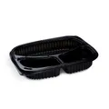 Mikrózható tál (PP) ECONOMY 2-részes fekete 240 x 210 x 40 mm 1100ml [100 db]