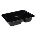 Fóliázható tál (PP) extra erős 3-részes fekete 227 x 178 x 49 mm [50 db]