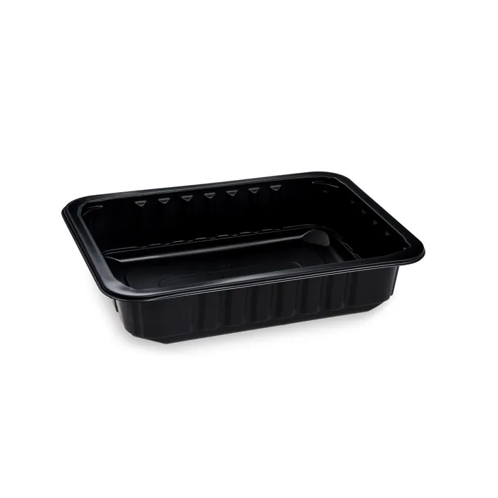 Termék főképe Menu mísa (PP) nedělená černá 227 x 178 x 50 mm [320 ks] - zatavovací