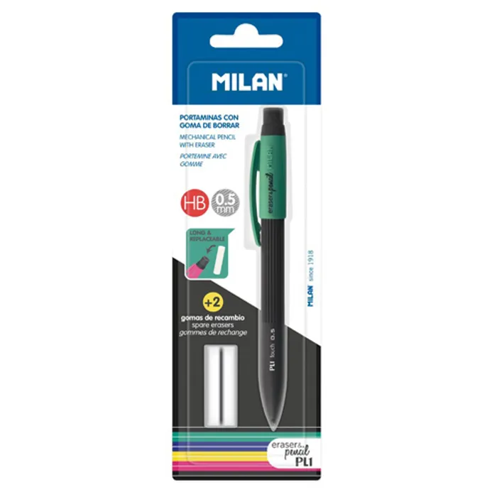 Termék főképe Mikrotužka / Pentelka MILAN PL1 Touch HB, 0.5 mm + 2 náhradní gumy
