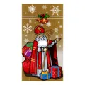 Mikulás táska PP 20x37 cm - Mikulás ajándékokkal (arany)