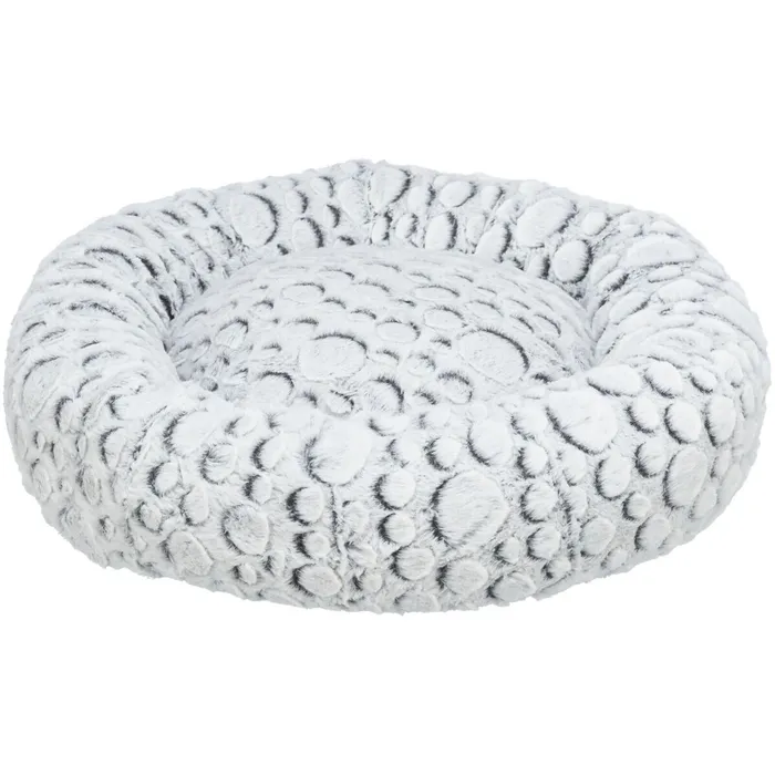 Termék főképe MILA kulatý plyšový pelech, bílá/šedá o 50 cm