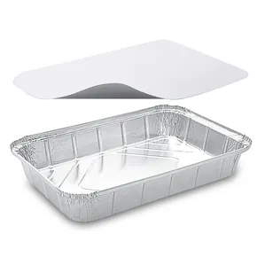 Alutálka szögletes 315 x 215 x 43 mm 2000ml + tető [10 szett]