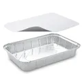 Következő termékkép Alutálka szögletes 315 x 215 x 43 mm 2000ml + tető [10 szett]
