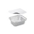 Alutálka szögletes 145 x 120 x 41 mm 470ml + tető [5 szett]